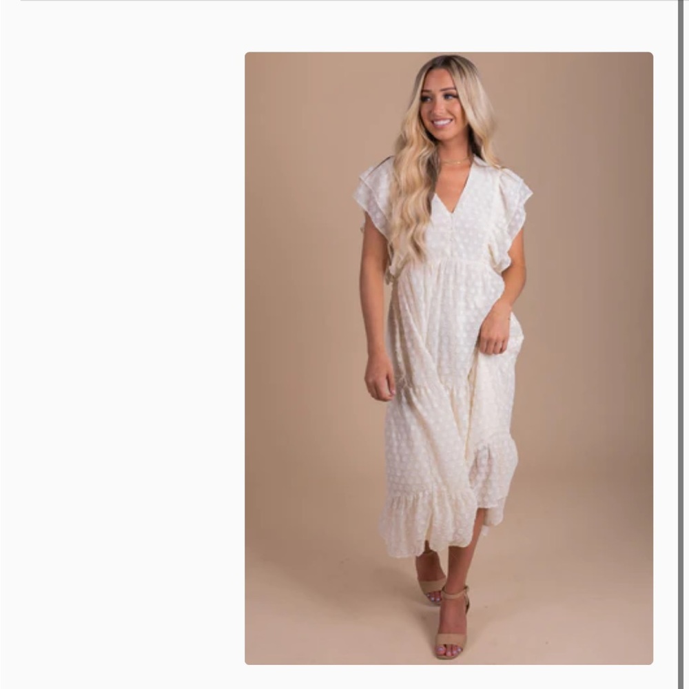 Ivory Flowy Dress - Picture 5 of 5